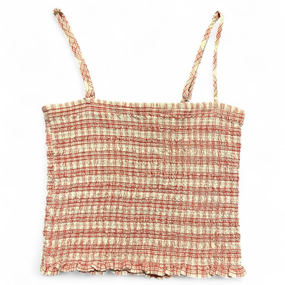 Forever 21 Gingham Ruched Tank Top